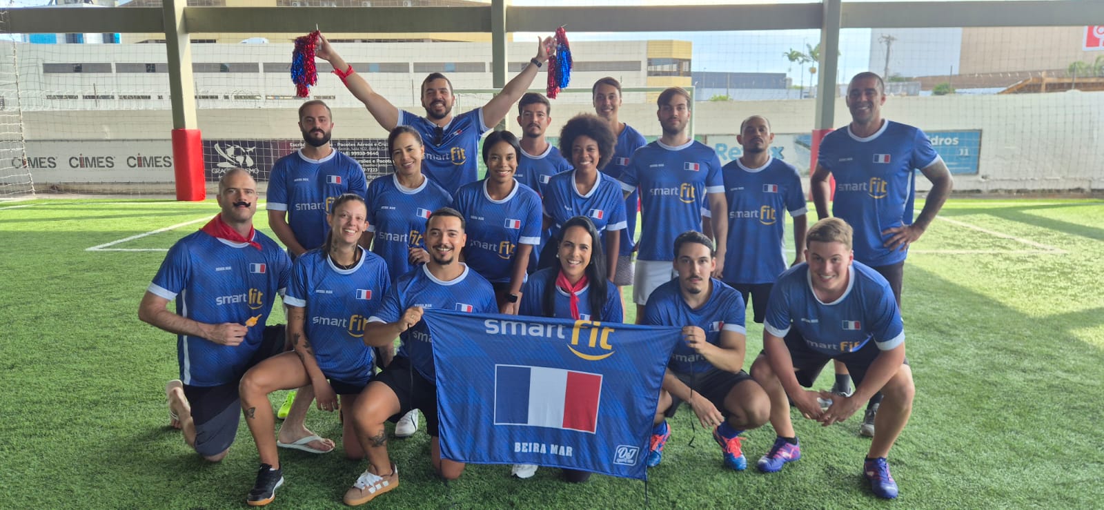 Equipe vestida como seleção da França na Copa dos Campeões